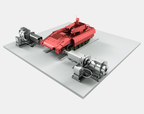 renk product tracked vehicle test rig menu